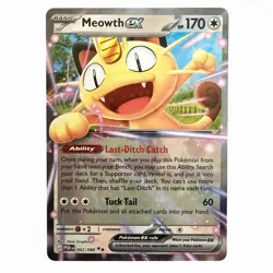 Meowth ex 062/088 Holo Ultra Rare Pokemon Card SV Perfect Order NM - Image 1