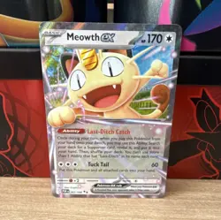 Pokemon TCG Meowth EX 062/088 PGR Full Art Rare Holo EX Card Perfect Order - Image 1