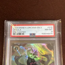 Disney Lorcana! PSA 8 Ursula Deceiver of All 212/204 - Enchanted Holo - - Image 4