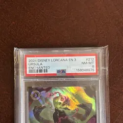 Disney Lorcana! PSA 8 Ursula Deceiver of All 212/204 - Enchanted Holo - - Image 5