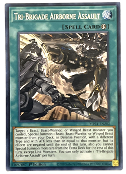 YuGiOh! Tri-Brigade Airborne Assault MP21-EN202 1st Edition Rare - Image 1