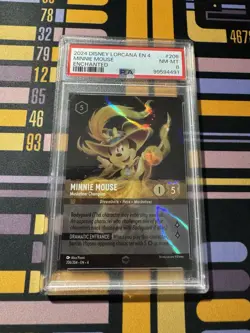 Disney Lorcana Minnie Mouse Musketeer Champion 206/204 Enchanted PSA 8 - Image 1