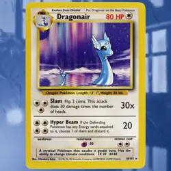 1999 Pokemon Base Set Dragonair 18/102 Rare Non-Holo Unlimited Card ☆LP-NM☆ - Image 1