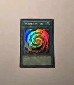 Yugioh Polymerization LOB-059 Super Rare Vintage MP - Image 1