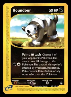 Houndour 87/147 Common Aquapolis Pokemon Card HH - Image 1