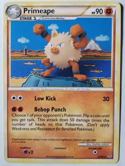 Primeape 22/95 VLP - RARE Unleashed Pokemon Card - Sachiko Adachi Art - Image 1