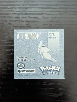 Vintage 1999 Artbox Series 1 Nintendo Pokemon Sticker #11 Metapod - Image 2
