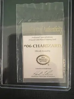 Pokemon Charizard 23K Gold-Plated Trading Card With COA - Image 5