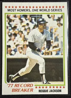 1978 Topps - Reggie Jackson - Record Breaker Most HR’s One World Series #7 NY - Image 1