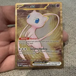 Mew ex 205/165 Metal Black Star Promo Pokemon 151 Holo Hyper Rare Card TCG - Image 1
