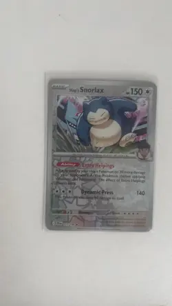Pokemon TCG Hop's Snorlax Journey Together 117/159 Reverse Holo Rare Card - Image 1