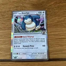 Pokemon TCG Hop's Snorlax Journey Together Holo Rare Card 117/159 - Image 1