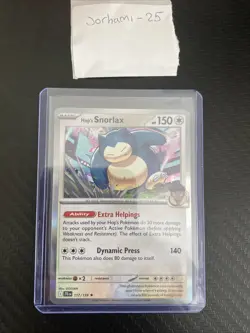 Pokemon TCG Hop's Snorlax Journey Together Holo Rare Card 117/159 - Image 1