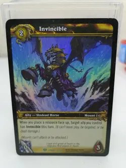 Invincible 15/30 Foil Rare World of Warcraft Trading Card Game TCG- RARE - Image 1