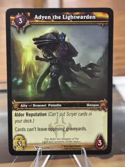 World of Warcraft TCG Legion 212/319 Adyen the Lightwarden Free Shipping! - Image 1