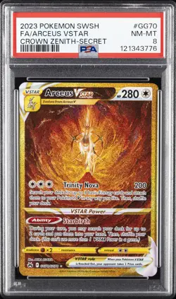 2023 POKEMON SWORD & SHIELD CROWN ZENITH SECRET FULL ART/ARCEUS VSTAR PSA 8 - Image 1