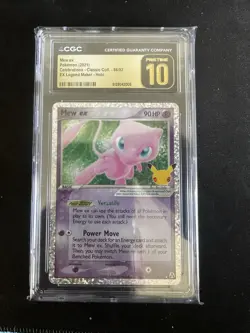Pokemon Mew ex 88/92 Celebrations: Classic Collection Holo CGC Pristine 10 2021 - Image 1