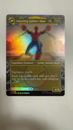 Peter Parker (0208) (Borderless) 208 Marvel's Spider-Man MTG Foil NM - Image 2