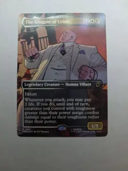 The Kingpin of Crime #327 Marvel Super Heroes MTG Rare Borderless NM - Image 1