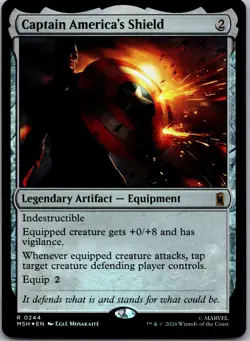 Captain America's Shield 244 Marvel Super Heroes Magic: The Gathering Foil NM - Image 1