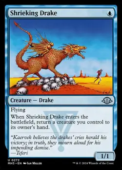 Shrieking Drake - Foil Light Play, English Magic the Gathering MTG Modern Horizo - Image 1