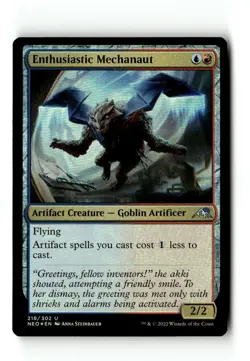 Enthusiastic Mechanaut 218 Kamigawa: Neon Dynasty Magic: The Gathering Foil - Image 1