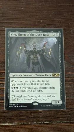 Vito, Thorn of the Dusk Rose - Rare M21 127 - MTG Magic - Image 1