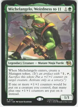 Michelangelo, Weirdness to 11 0121 Teenage Mutant Ninja Turtles MTG NM - Image 1