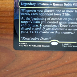 Doctor Doom, King of Latveria - Borderless SURGE Foil - MSC 0880 - Marvel MTG - Image 3