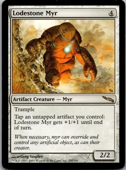 Lodestone Myr 200 Rare Mirrodin Magic: The Gathering Lightly Played - Image 1
