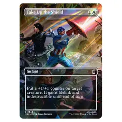 MTG - Marvel Super Heroes Take Up the Shield Borderless Scene Card 0348 - FOIL - Image 1