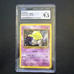 Drowzee 1999 49/102 Graded Pokemon Card CGC Mint 9.5 - Image 1