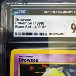 Drowzee 1999 49/102 Graded Pokemon Card CGC Mint 9.5 - Image 2
