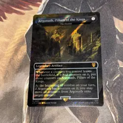Argonath, Pillars Of The Kings Ozolith X1 Mtg LOTR Nm Borderless Surge Foil 0381 - Image 1