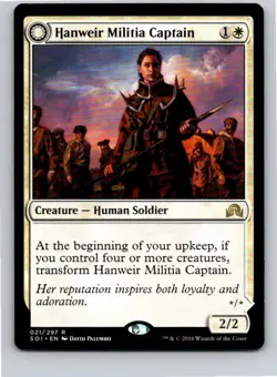Magic the Gathering Hanweir Militia Captain Shadows over Innistrad MTG Free Ship - Image 1
