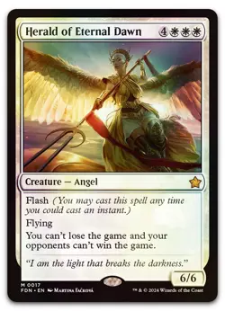 Herald of Eternal Dawn #17 (Foil) (NM) Foundations FDN Magic MTG - Image 1