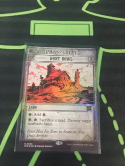 MTG Magic The Gathering Dust Bowl Foil Breaking News Commander Land - Image 1