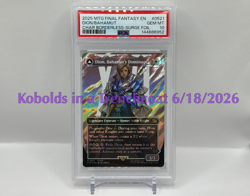 MTG Final Fantasy Dion, Bahamut's Dominant (Borderless) (Surge Foil) #521 PSA 10 - Image 1