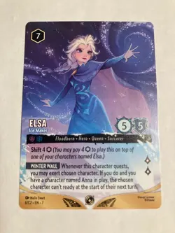 2025 DISNEY LORCANA DLC CHALLENGE PROMO 6/C2 EN 7 CARD ELSA ICE MAKER NON-FOIL @ - Image 1