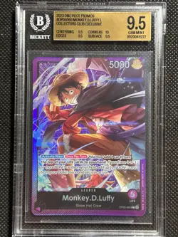 2024 One Piece Promos #OP05-060 Monkey D Luffy Sound Loader Vol 1 BGS 9.5 GEM MT - Image 1