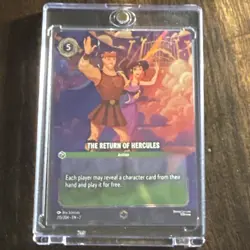 Disney Lorcana The Return of Hercules 215/204 Rare Cold Foil First Chapter - Image 1