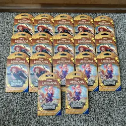 Disney Lorcana TCG Wilds Unknown Sleeved Booster Pack Lot of 17 🔥Ships ASAP🔥 - Image 1