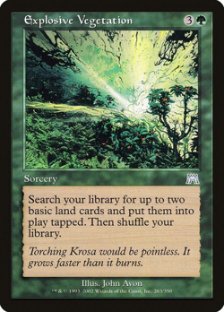 MTG magic 1x Explosive Vegetation (LP) Onslaught - Image 1