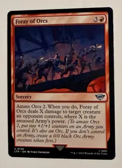 Foray of Orcs (128) The Lord of the Rings: Tales of Middle-earth LTR MTG Magic - Image 1