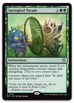 Springleaf Parade #19 (NM) Commander: Lorwyn Eclipsed ECC Magic MTG - Image 1