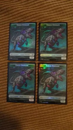 Magic: the Gathering / MtG Foil Fungus Dinosaur Token (*/*) x4 Lost Caverns - Image 1