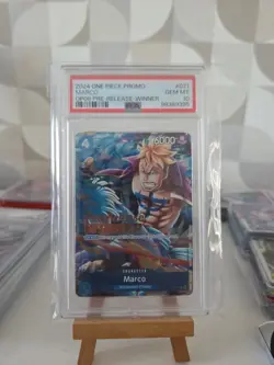 2024 One Piece Promo Marco - OP08 Pre-Release Winner P-071 PSA 10 - Image 1