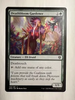 MTG Magic the Gathering Deathbloom Gardener 159/281 Dominaria United NM - Image 1