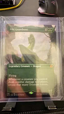 Wizards of the Coast MTG Old Gnawbone 296 Borderless Mythic Dragon ENG 2021 - Image 1
