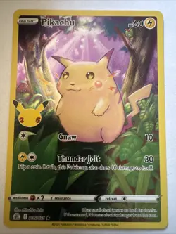 Pokemon Pikachu Celebrations Full Art Card 005/025 NM Condition - Image 1